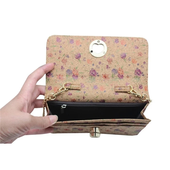
Classic cork shoulder bag fashion clutch bag cork leather vanity bag for lady 