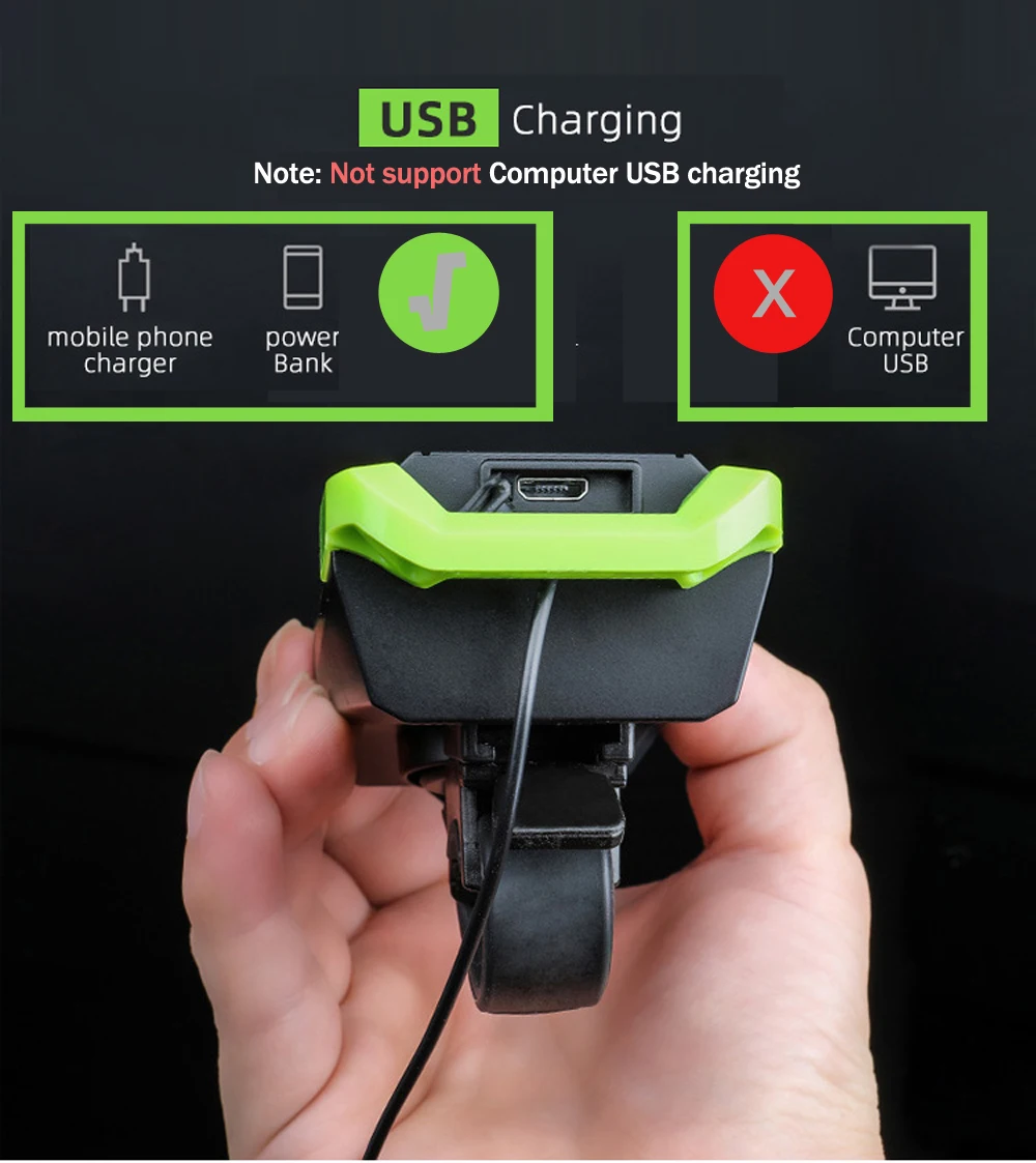 Multifunctional Bicycle Light Waterproof Cycling Headlights With 120dB Horn USB Rechargeable Bike Lamp Bicycle Accessories