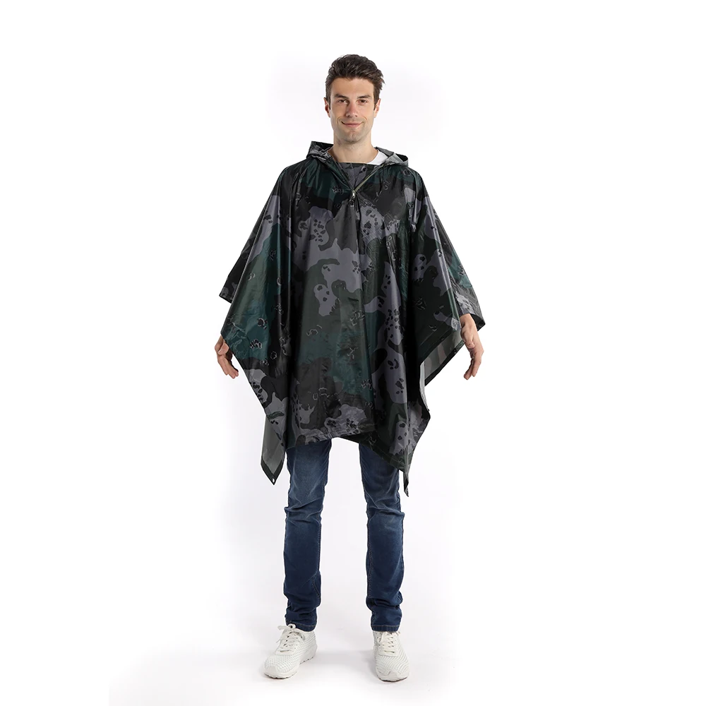 Manufacturer American popular ponchos raincoat waterproof fabric rain coat for outdoor