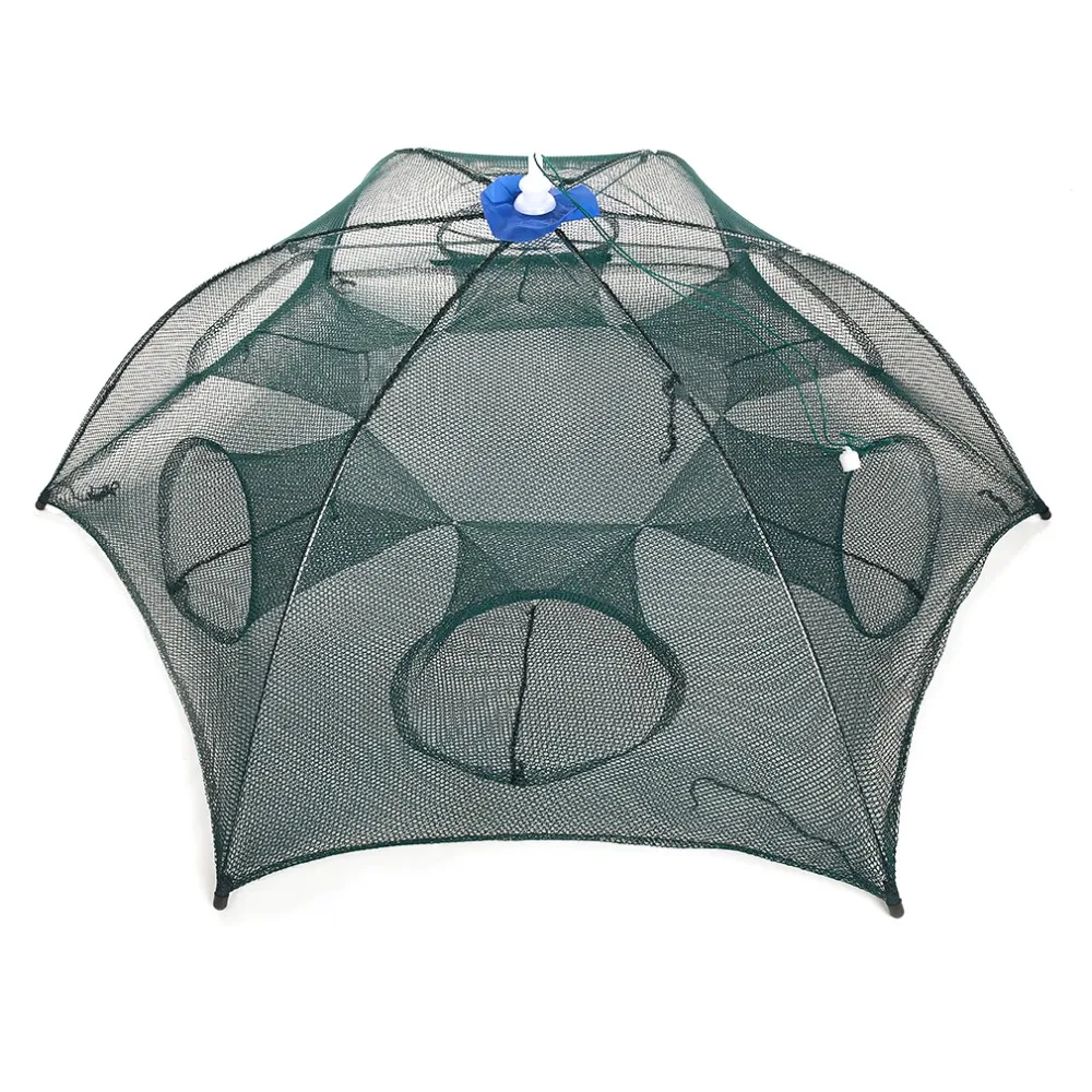 Folded Portable 4-6-8 Hole Automatic Fishing Shrimp Trap Fishing Net