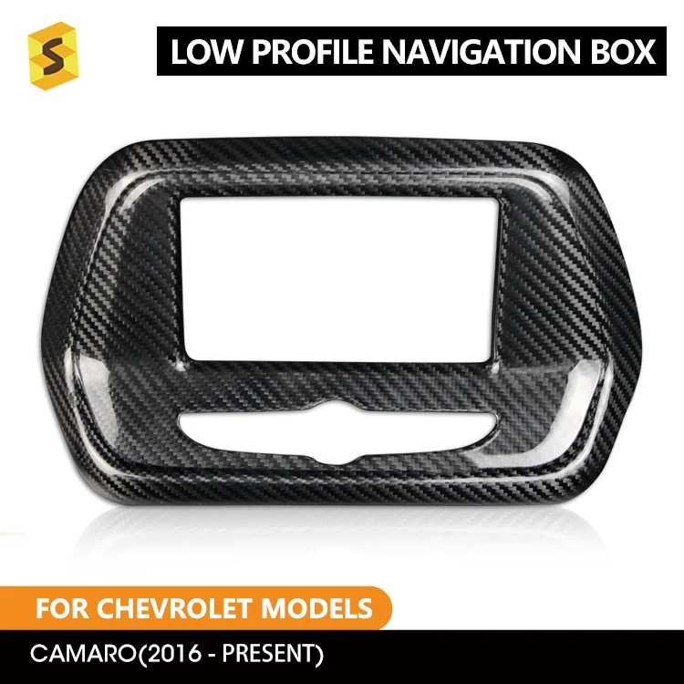 ES Carbon Fiber For Cars Interior Accessories Radio Screen Cover For Chevy Camaro