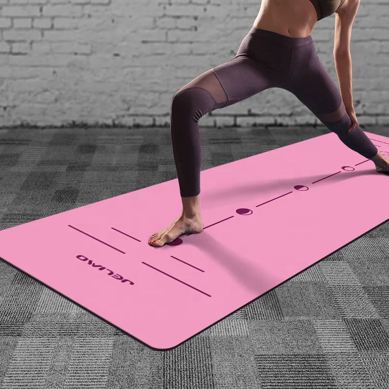 Premium PU (Polyurethane) Rubber Yoga Mats Slip Resistant Waterproof laser logo design