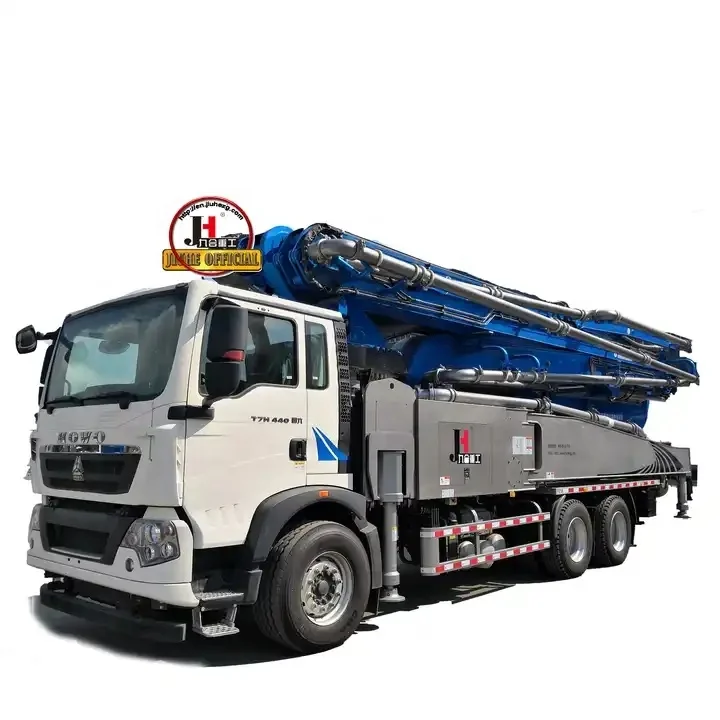 factory price JIUHE 48M concrete boom pump truck china used concrete pump truck trade construction site for sale