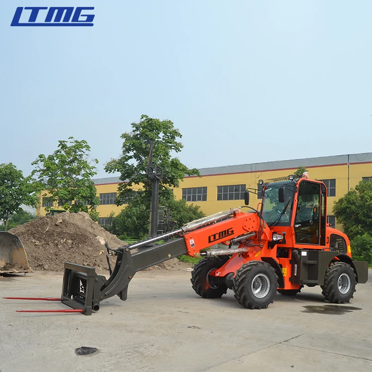 Liftsun Machinery Brand mini loader cheap price Hydraulic front end loader 1.5t 1ton 4wd telescopic boom loader with log grapple