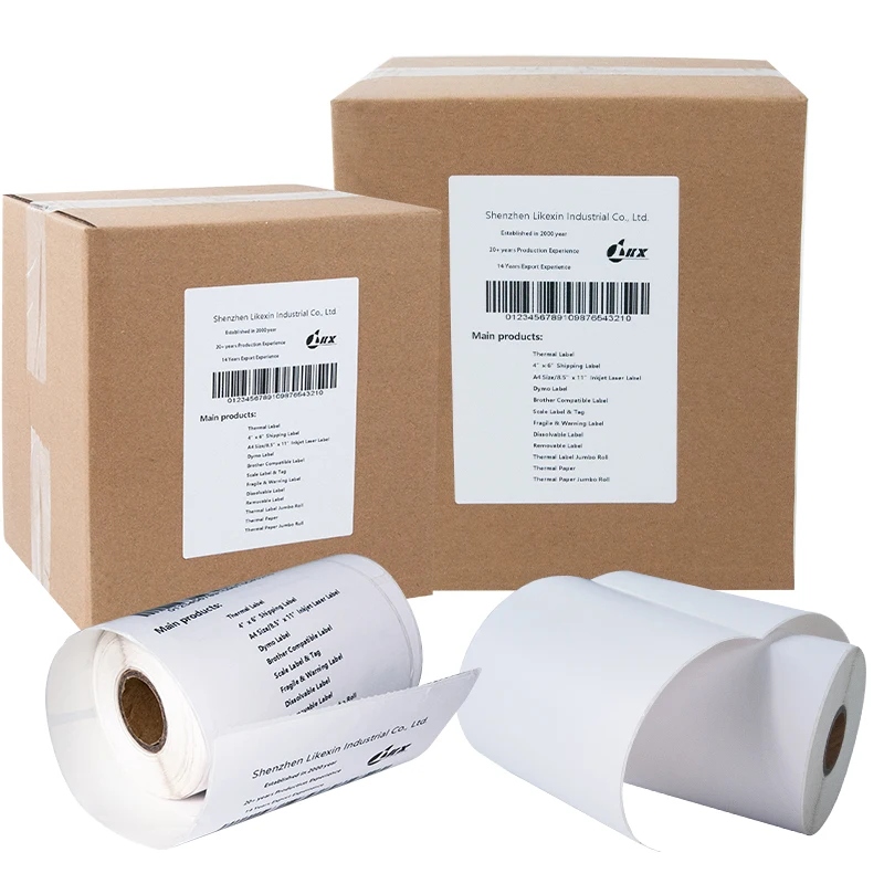 100x150 mm direct thermal label sticker 4x6 barcode blank permanent self adhesive labels for whisky shipping