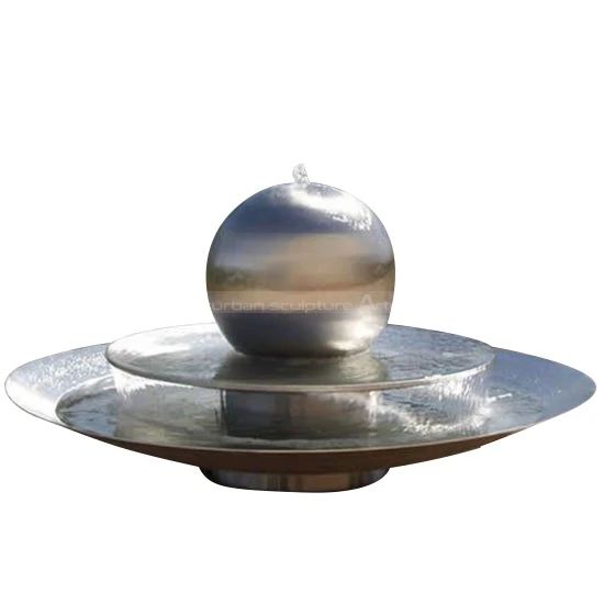 garden park stainless steel large statue stainless steel sphere water feature