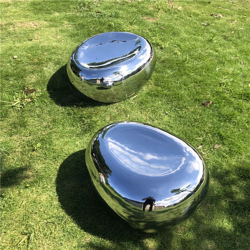 Outdoor Garden Fiberglass Pebble Stone Seat Lounge Chair For Patio