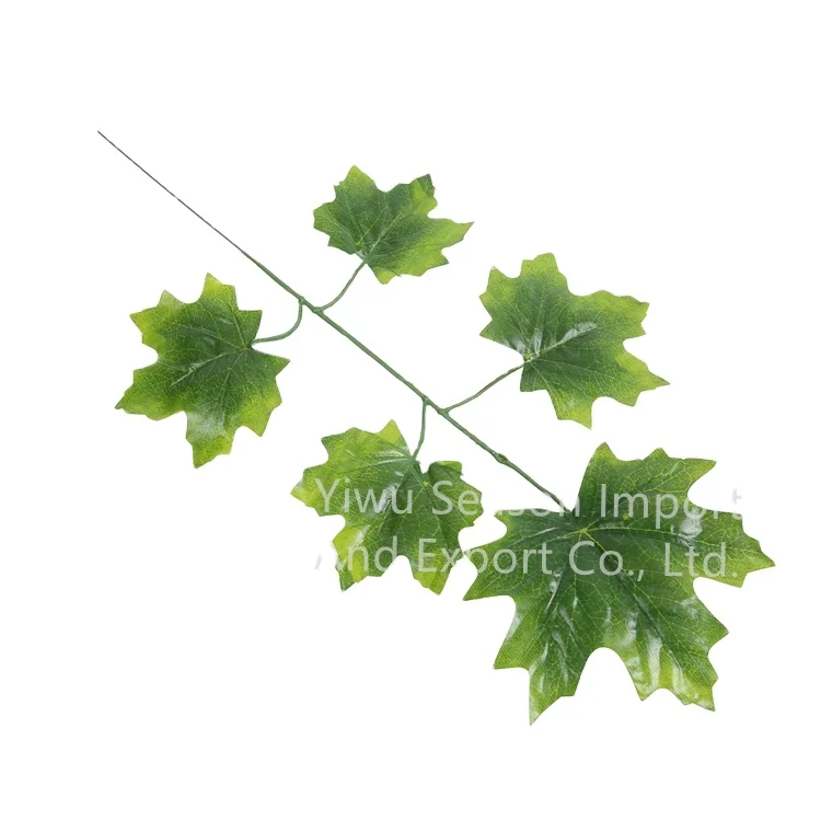 Artificial Plants Customize Decoration Single Grape Leaf Decorative for Wall Home Party Wedding