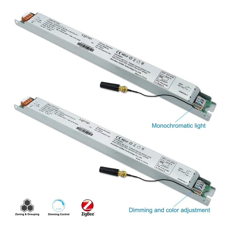 Zigbee 3.0 Linear Led Driver Cct Constant Current 24v Led Drivers Dimmable