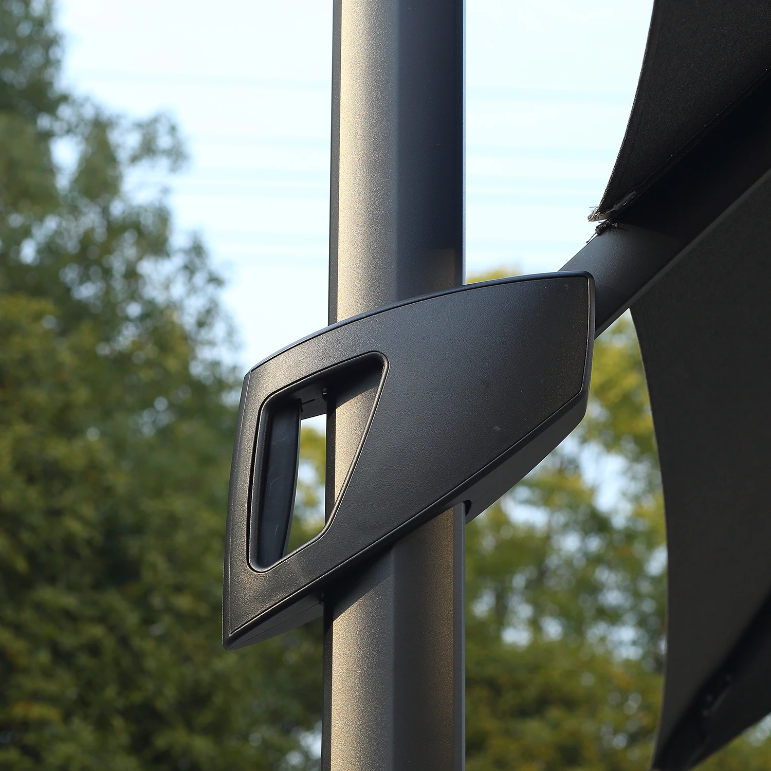 Led Solar Waterproof Cantilever Patio Sunshade Garden Aluminum Parasols furniture Outdoor House Door Umbrella