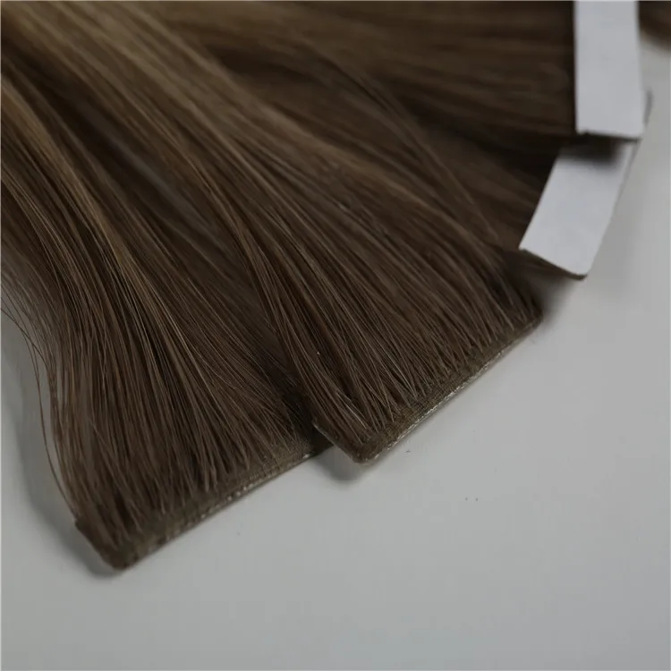 100% Cuticle Aligned piano 613/18 invisible seamless human hair weft tape in hair extensions
