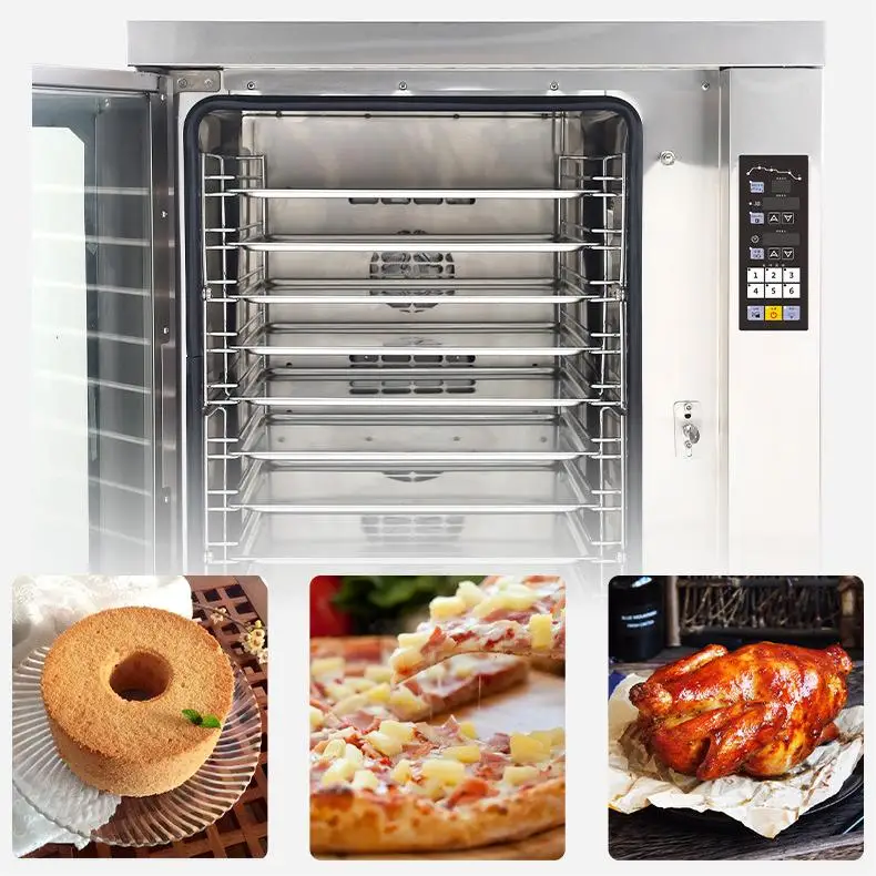 10 Trays Stainless Steel Rotary Rack Oven Mooncake Baking Machines hot wind Steam convection oven