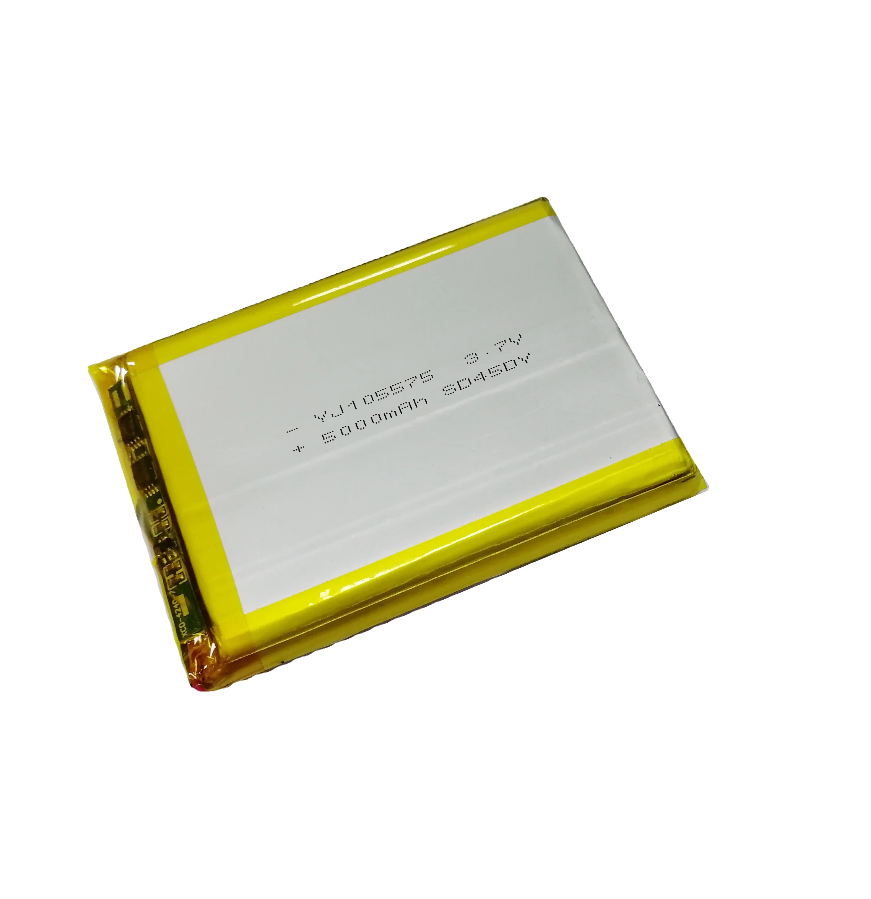 Lithium-ion cell 105575 high capacity 5000mAh 3.7v lipo lithium ion battery