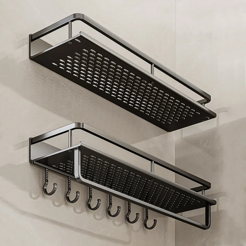 Daily home use fashionable towel hanger modern bathroom shower shelf organizer 2 tier