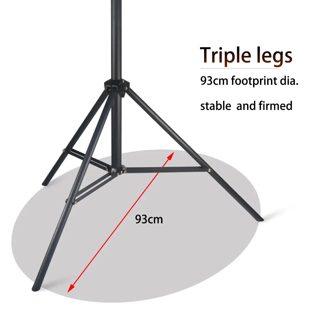 Portable high-quality 2.8m photography light bracket accepts private label accessories