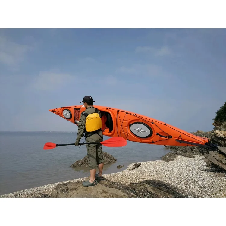 Outrigger Canoe Sea Hard Plastic Transparent Whitewaters Fisherm Racing Single Seat Fishing One Person Hinchable Kayak