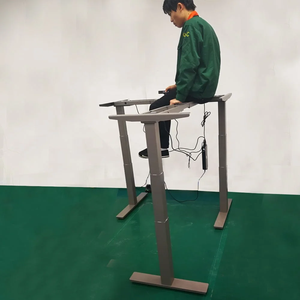 L shaped 90 degree or 120 degree open   3 motor 3 legs strong electric height adjustable desk