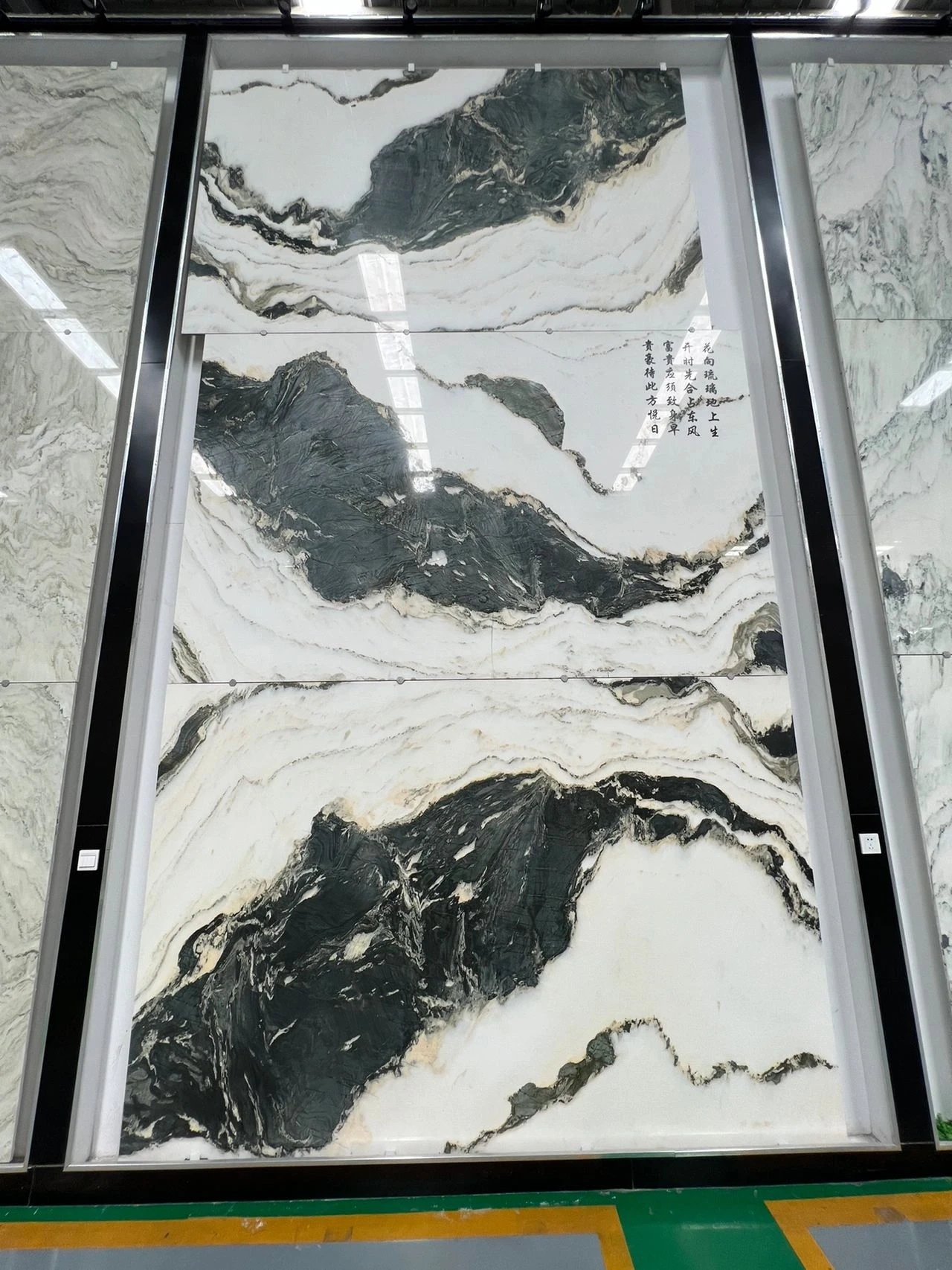 Landscape painting wholesale marble slabs white marble luxury living room  floor tiles