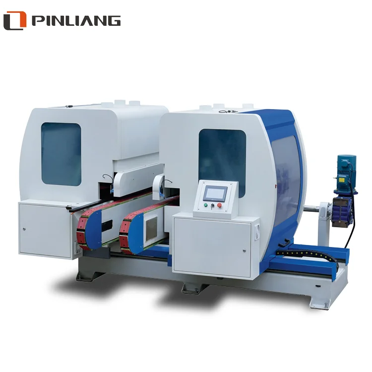 automatic wood double end cutting machine for wood floor board