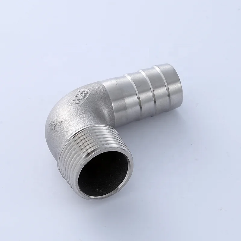 304 Stainless Steel Male Filament Elbow Skin Pipe Pagoda Connector Threaded 90 Degrees Male Filament Joints