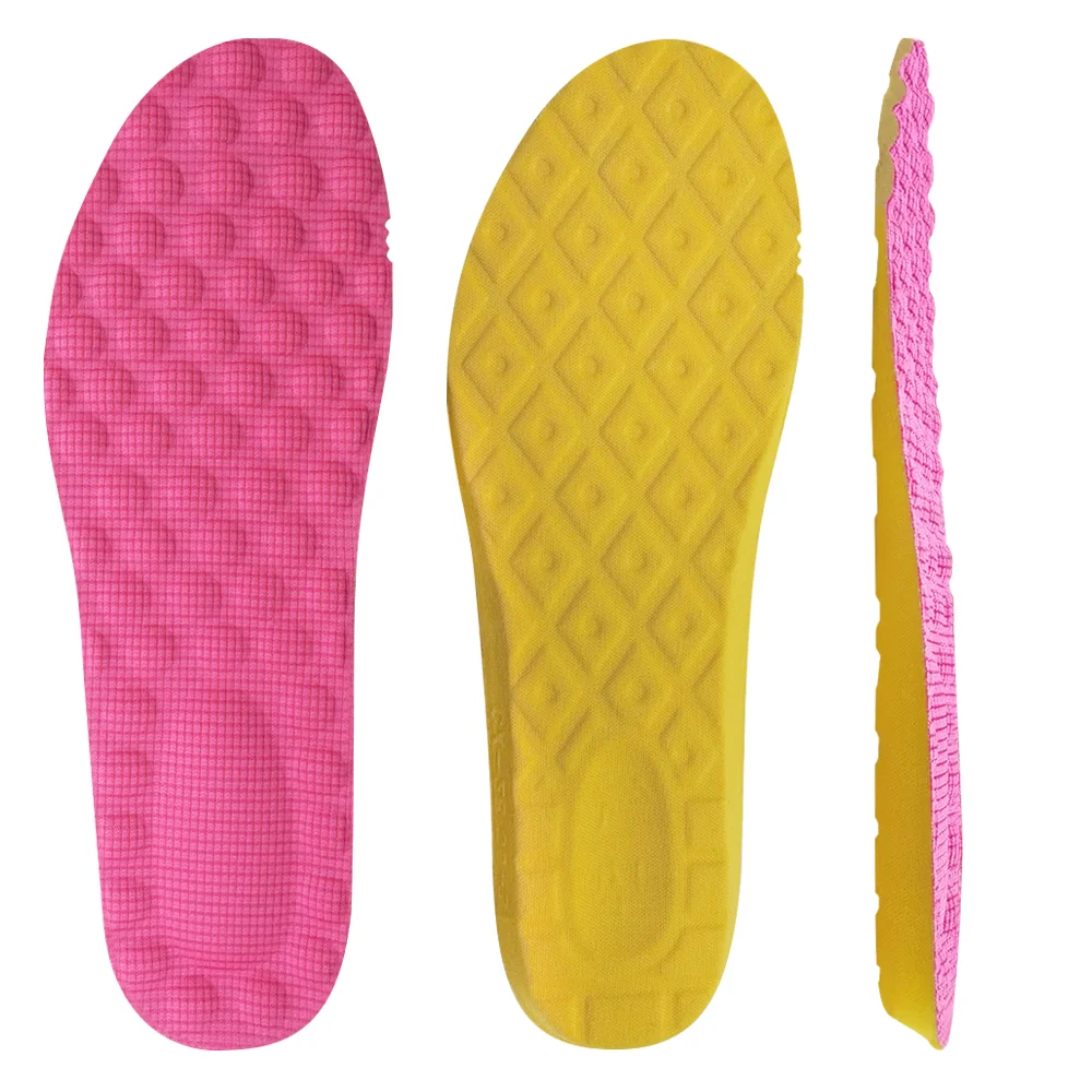 IDEASTEP Yellow Color Cushion Foot bed Insoles Ventilate Custom For Shoes Mixer Active Soft Material Free Latex