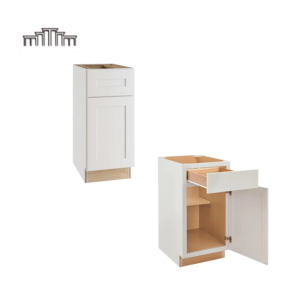 UK Project Modular Kitchen Designs RTA Wood Shaker Style Classic Kitchen Cabinet with Kitchen Island