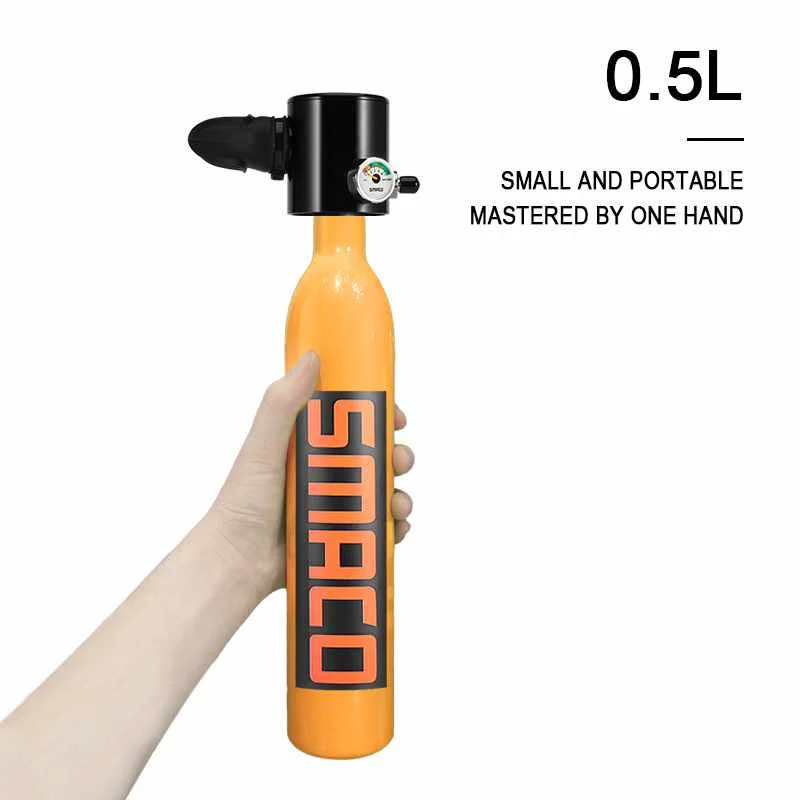 
Portable Scuba Diving Tank Equipment 200bar Cylinder Air bottle Oxygen tank 1L diving tank 