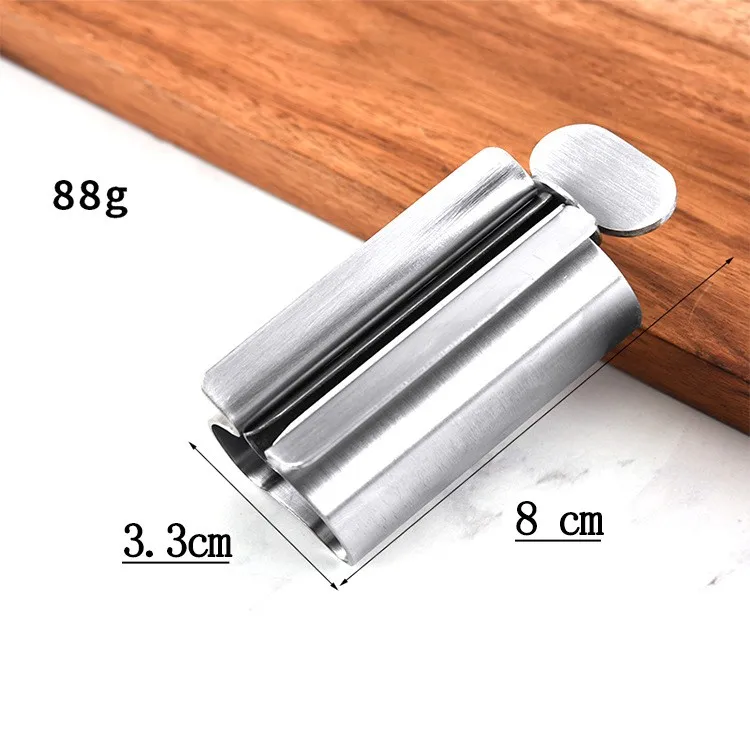 Stainless Steel Rotate Toothpaste Stand Holder Toothpaste Tube Roller Squeezer Dispenser for Bathroom