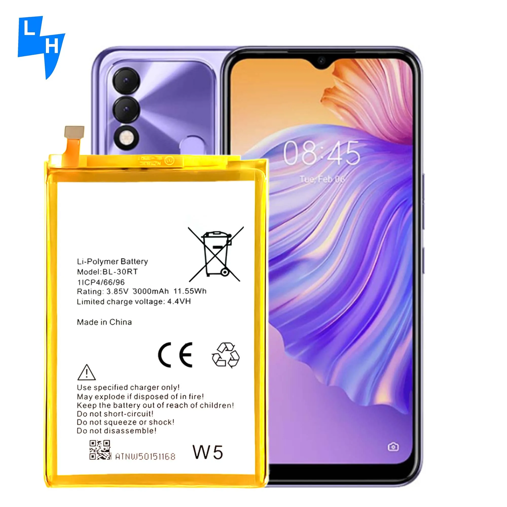 Заводская дешевая цена аккумуляторов для мобильных телефонов BL-30RT Tecno W5 W7 K8 WX5 3 85 В 3000 мАч BL30RT заводская