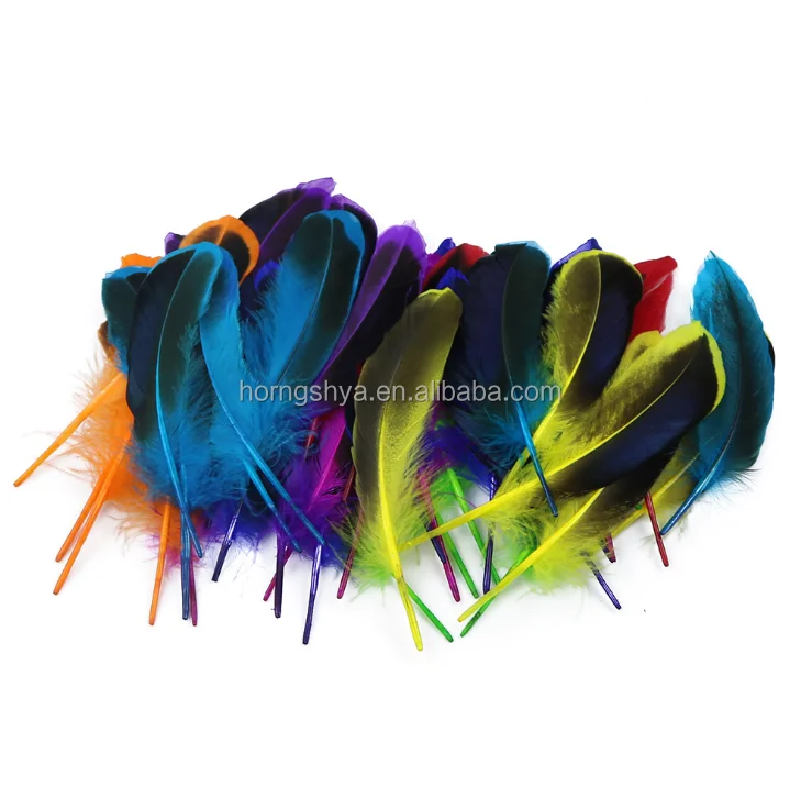 Mix Color Natural Goose Feather For Crafts DIY Headdress Hat Hair Costume Accessory Carnival Party Wedding Home Halloween Decor