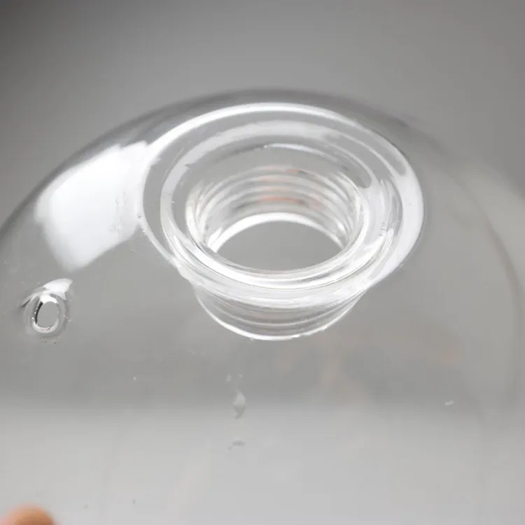 Transparent Globe Lamp Shade Borosilicate Glass Lamp Shade G9 Spiral Glass Lamp Cover