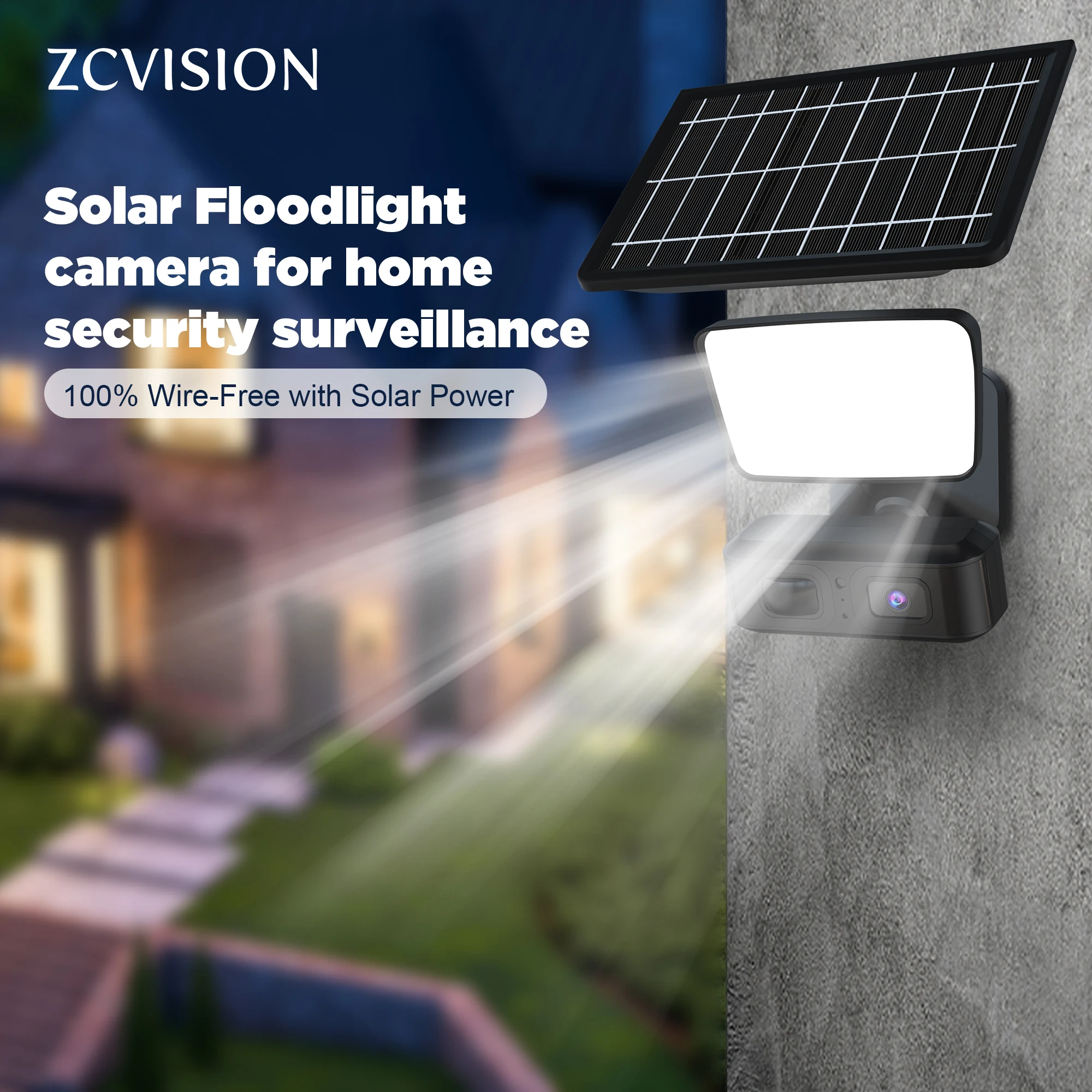 2022 New Icsee Outdoor Surveillance Wireless IP66 Ptz Ip Wifi network Camera 4K Security System Cctv Floodlight Camera