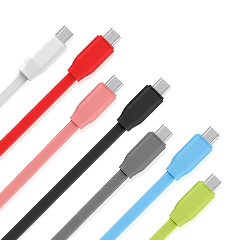 Оптовая продажа, портативный зарядный кабель, плоский зарядный usb-кабель для телефона Android, кабель micro usb