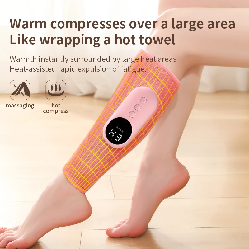 Leg Massager with Heating Air Compression for Circulation and Relaxation Machine Portable Leg Compression Massager