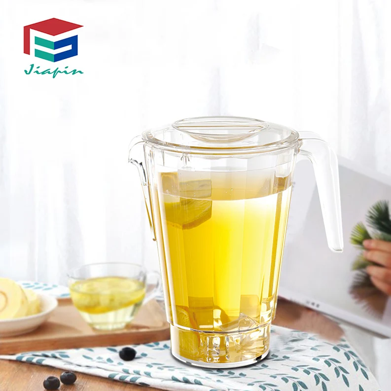 Restaurant and Canteen use 1500ml  Plastic Stackable Pitcher with lid PC Beer jug for wholesale