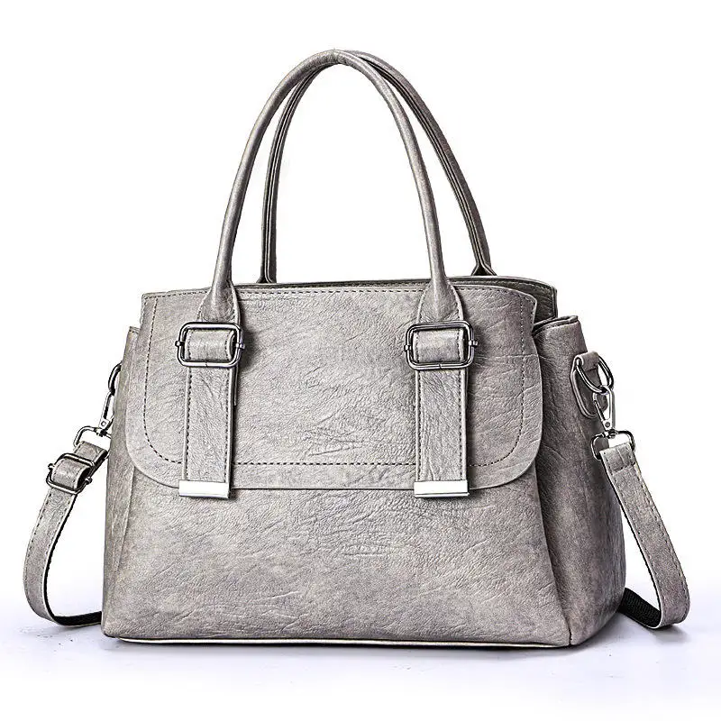Fashion Larger Capacity Bag Vintage ladies handbags elegant With Zipper Outdoor Leather Tote Bags For Women