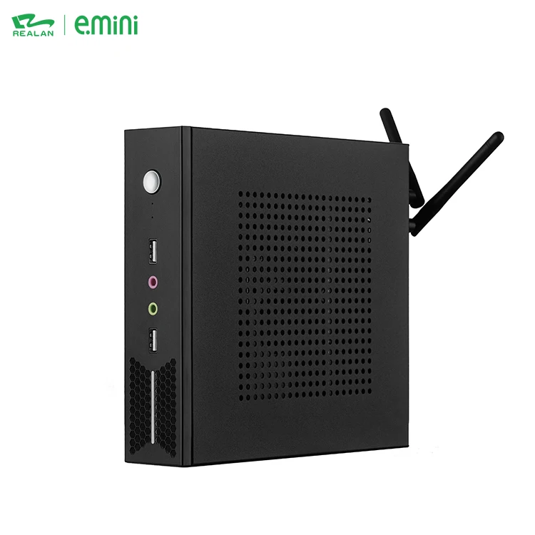 cheap rugged fanless tiny minicomputer celeron thin client linux pc