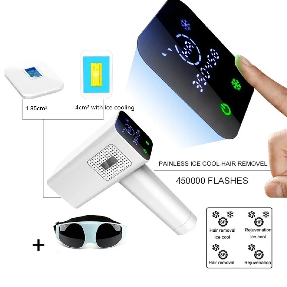 Ice Cooling Google Home Photoepilators men women girls bikini arms legs body face upper lip vagina permanent ipl hair removal