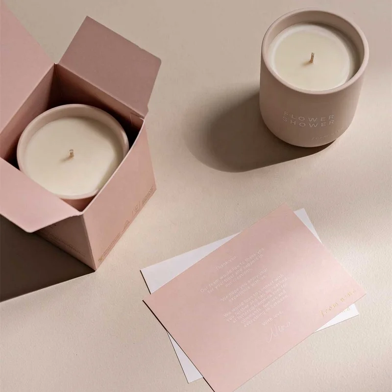 Huaming Luxury Rose Gold 60% Sandalwood and Pear Soy Wax Aromatherapy Scent Candle Wholesale Scented 10oz Candles for Resale