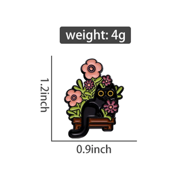 Cute Cat Fashion Pin High Quality Custom Manufacture 3D Metal Enamel Cartoon Badge Customizable Pins