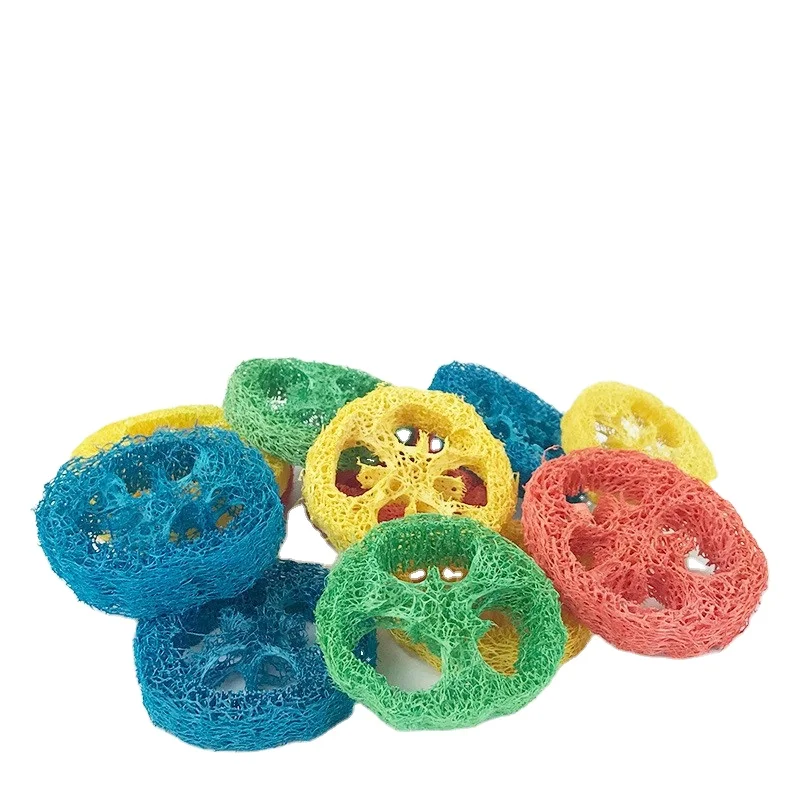 100% natural loofah molars piece Rabbit hamster Chinchillas Dutch pig chews clean teeth