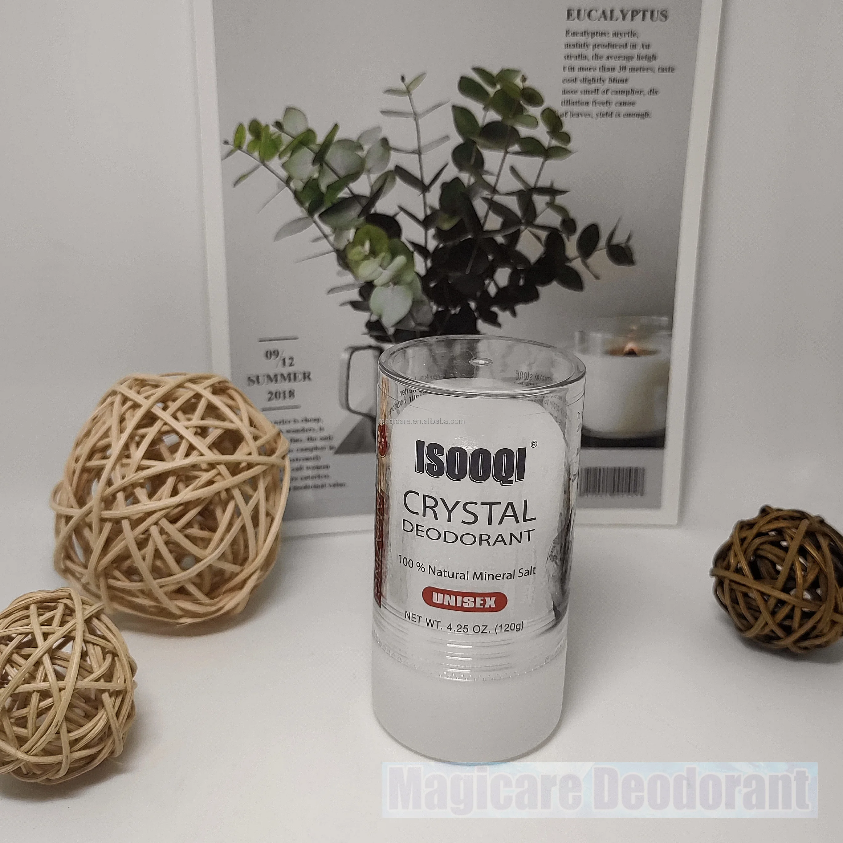 Magicare 120G Alum Stick Potassium Alum Block Antiperspirant Stone Deodorant Natural Mineral Salt Underarm Varilla de alumbre