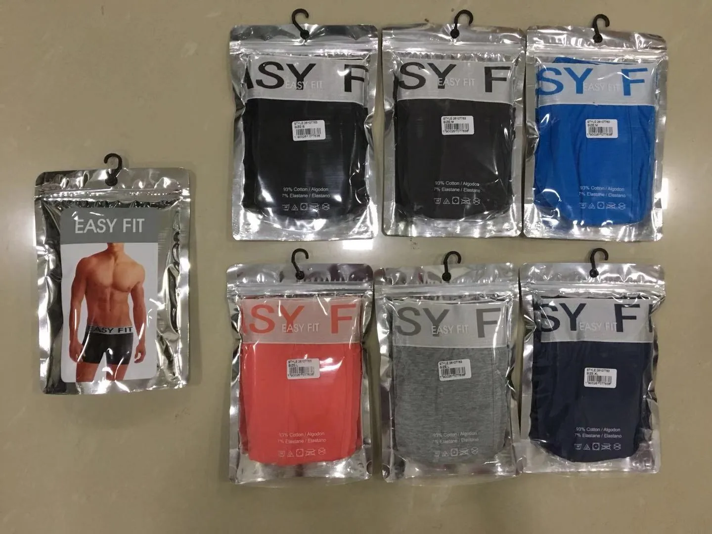 American size wholesale high quality cotton boxers for men