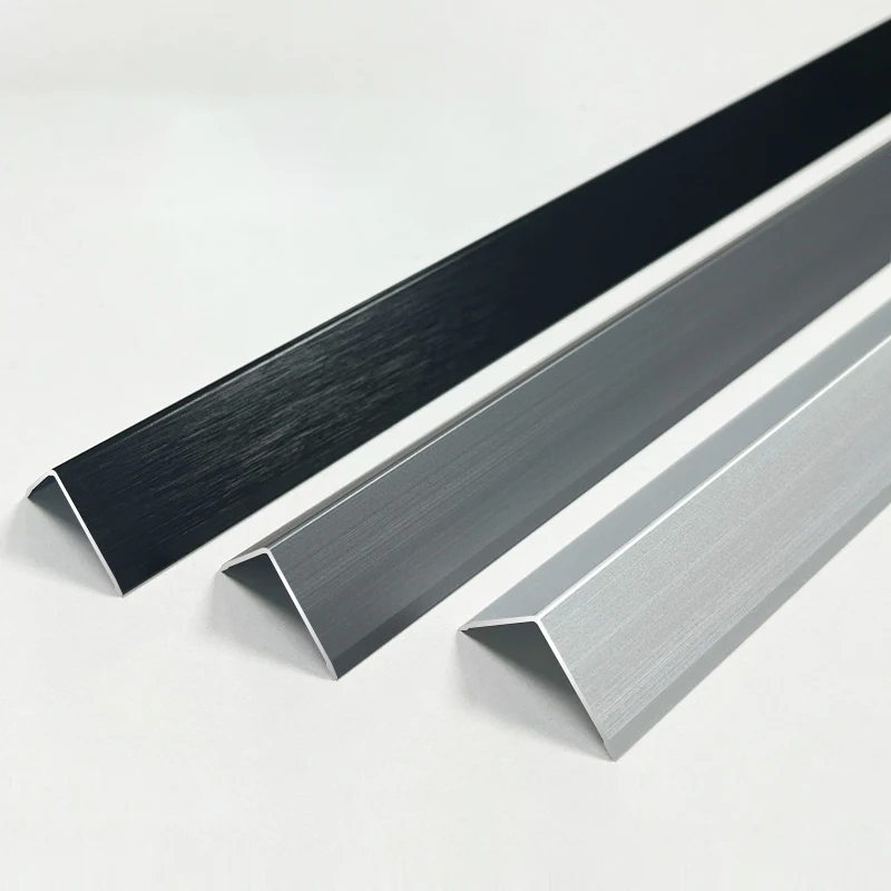 Interior Decoration Building Accessories Anodizing Aluminum Wall Corner Protective Trims Wall Tiles Angle Edge Trim Strips