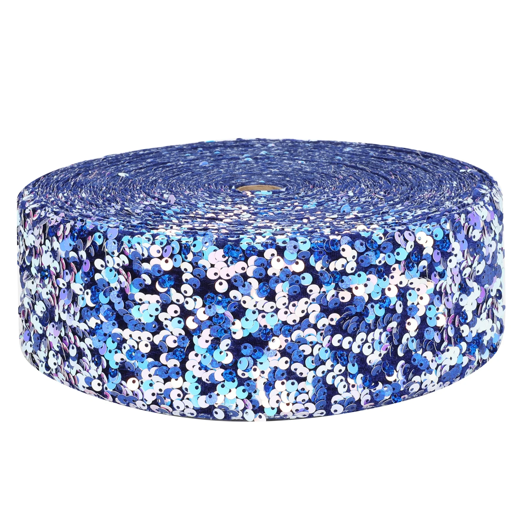 HSDRIBBON Listones 3inch 75mm HSD-Genuine Colorful Velvet Sequin Ribbon