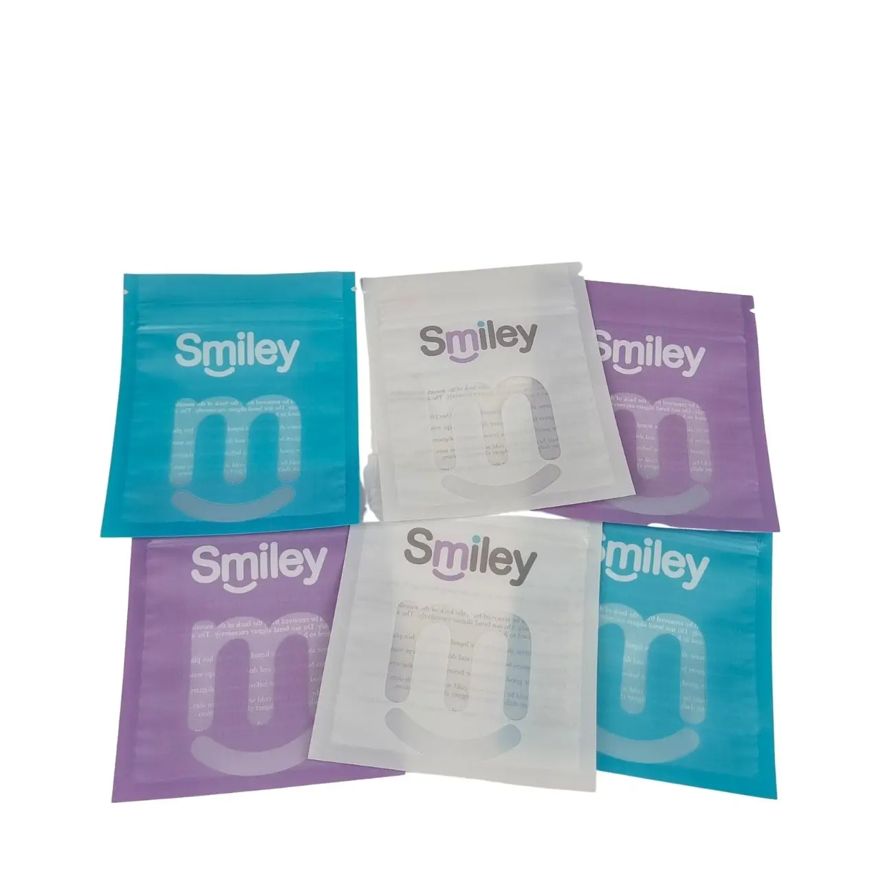 Custom Printed Teeth Home Clear Aligners Mylar Packaging Bags With Reusable Zipper Retainers Flat Bags For Clear Aligner