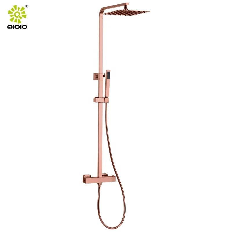 Kaiping NSF cUPC stainless steel 304 316 thermostatic shower mixer valve supply wall mounted square bathroom shower faucet