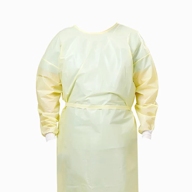 Isolation disposable medical protective Sms Nonwoven Surgical gown with thumb loops