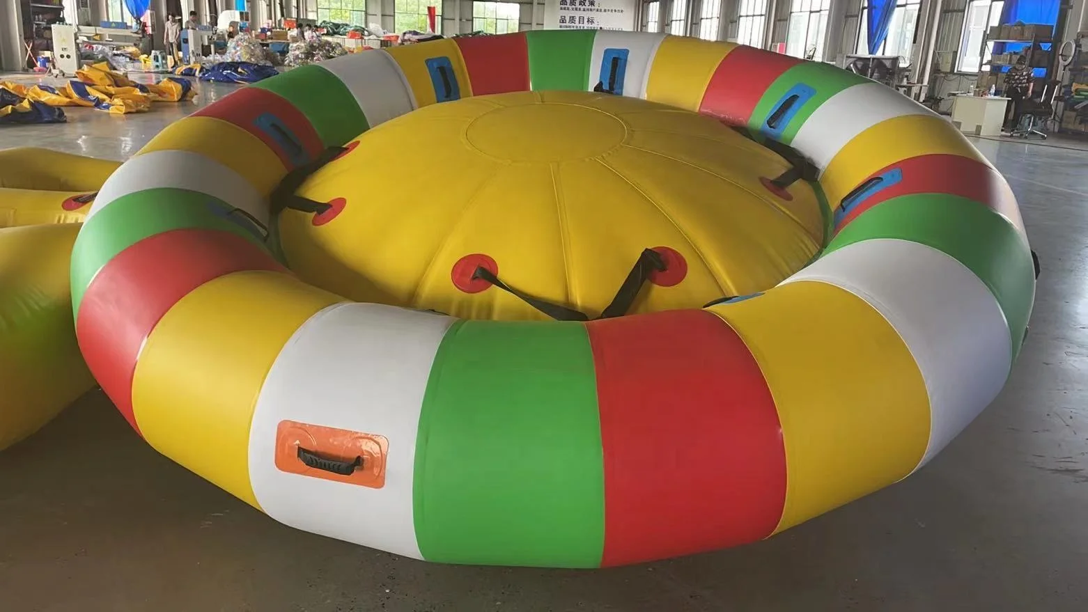 PVC tarpaulin towable inflatable banana boat for waterpark  jetski boat
