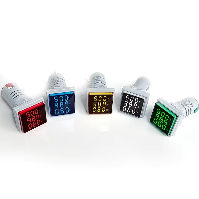 Digital indicator LED AC current voltage frequency signal 22MM square three-display Hertz head